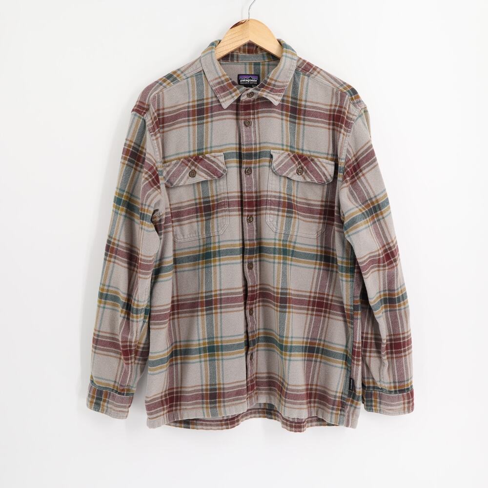 Patagonia Long Sleeve Fjord Flannel Shirt L Organic Cotton Midweight Lumberjack